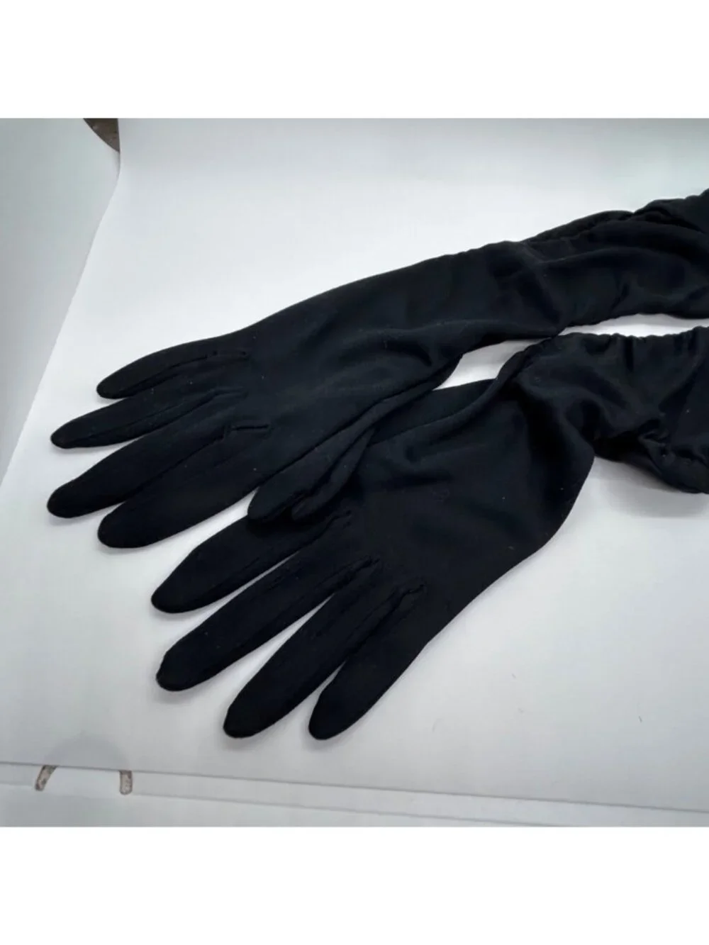 Vintage Black Opera Gloves Elbow Length Evening Wear Max Mayer West Germany SM